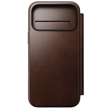 Nomad Modern Horween Leather Folio - iPhone 17 Pro Max - Rustic Brown