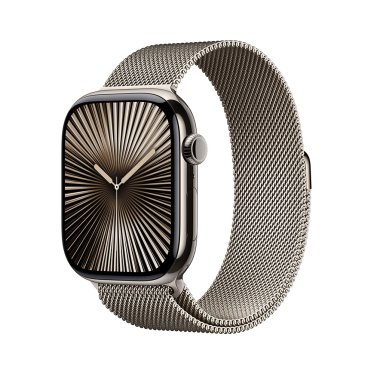 Apple Watch S10 Cellular - 46mm - Natural Titanium - Natural Milanese Loop - S/M (130-180mm)