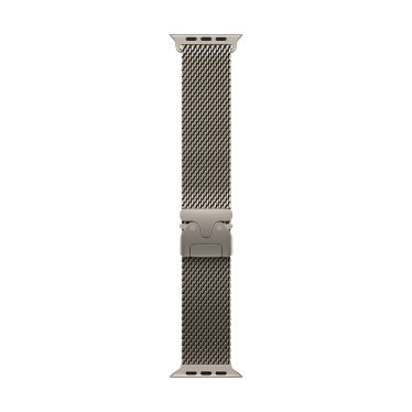 [Open Box] Apple Watch Strap - 49mm - Natural Titanium - Milanese Loop - Small