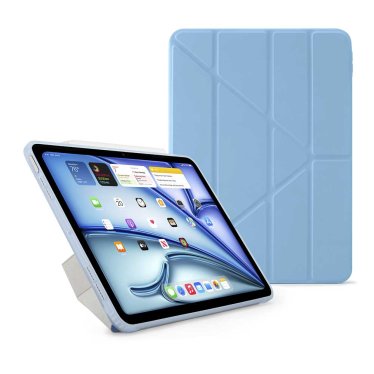 Pipetto Origami Case - iPad Air 10.9" (2020/2022) / iPad Air 11" (2024/2025) - Light Blue